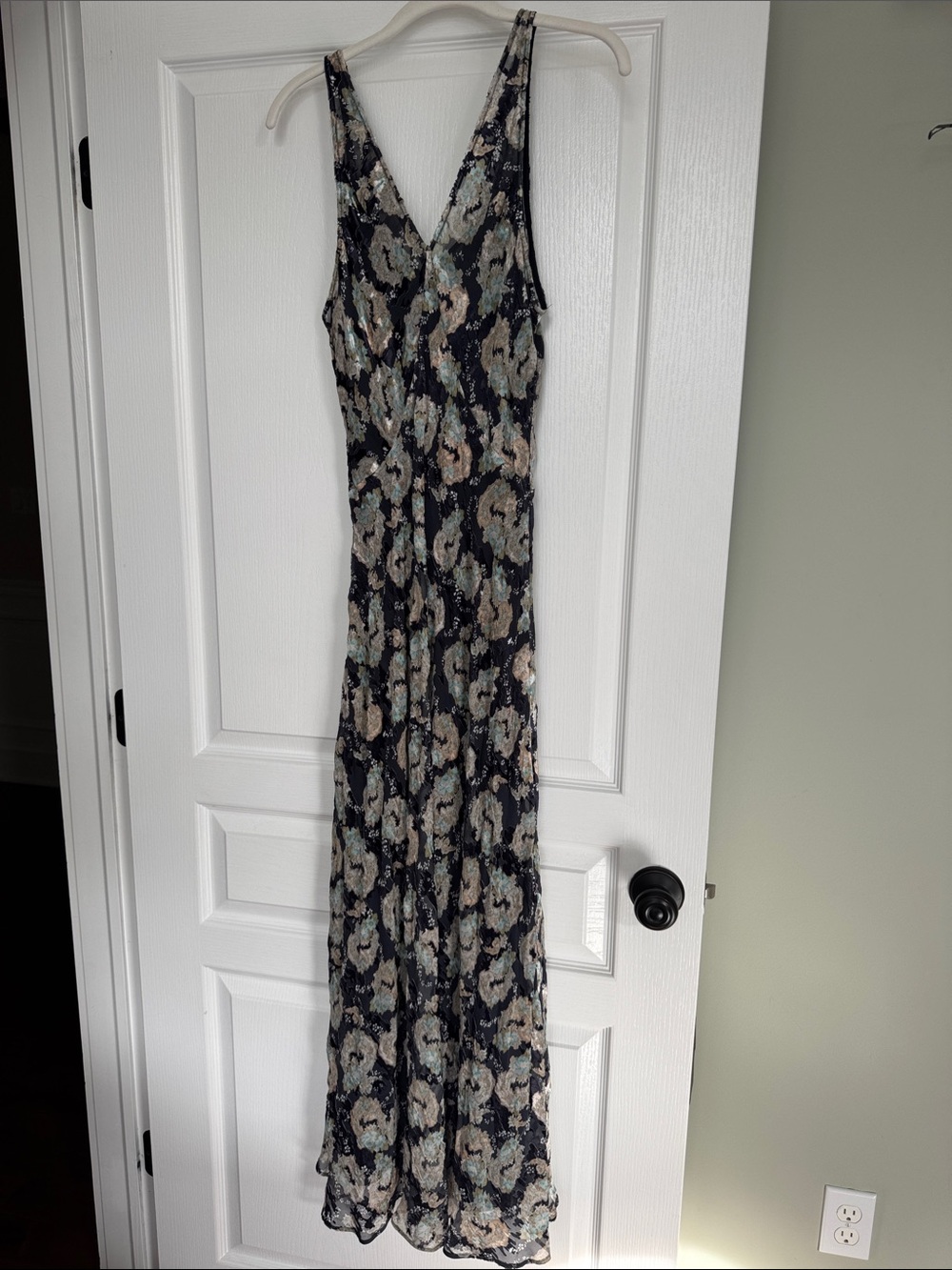 LoveShackFancy Navy Floral Maxi Dress